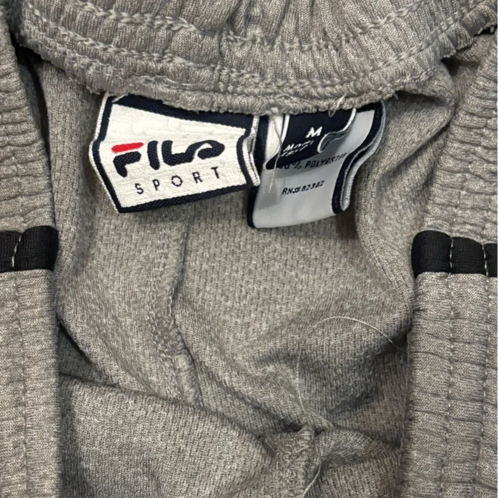Fila Gray and Black Athletic‎ Shorts with Moisture-Wicking Fabric